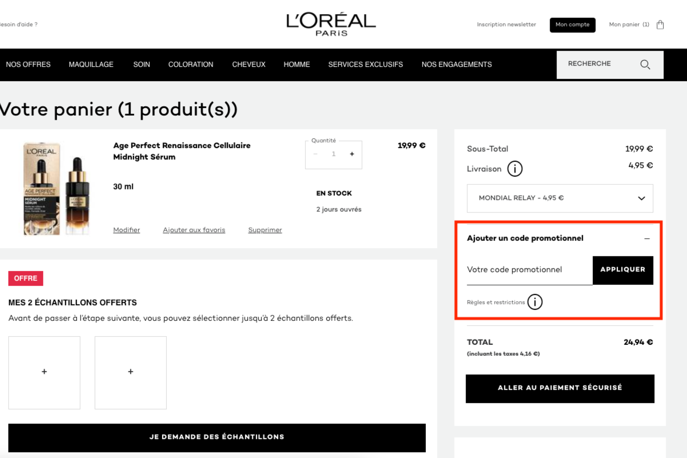 L'Oréal Paris code promo