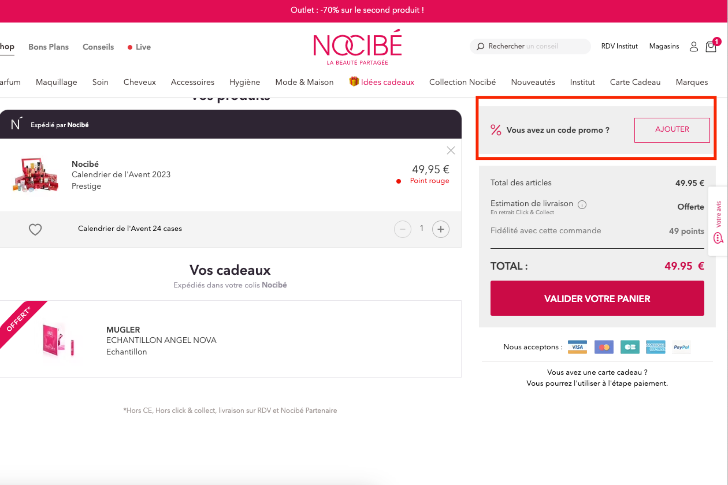 Nocibé code promo