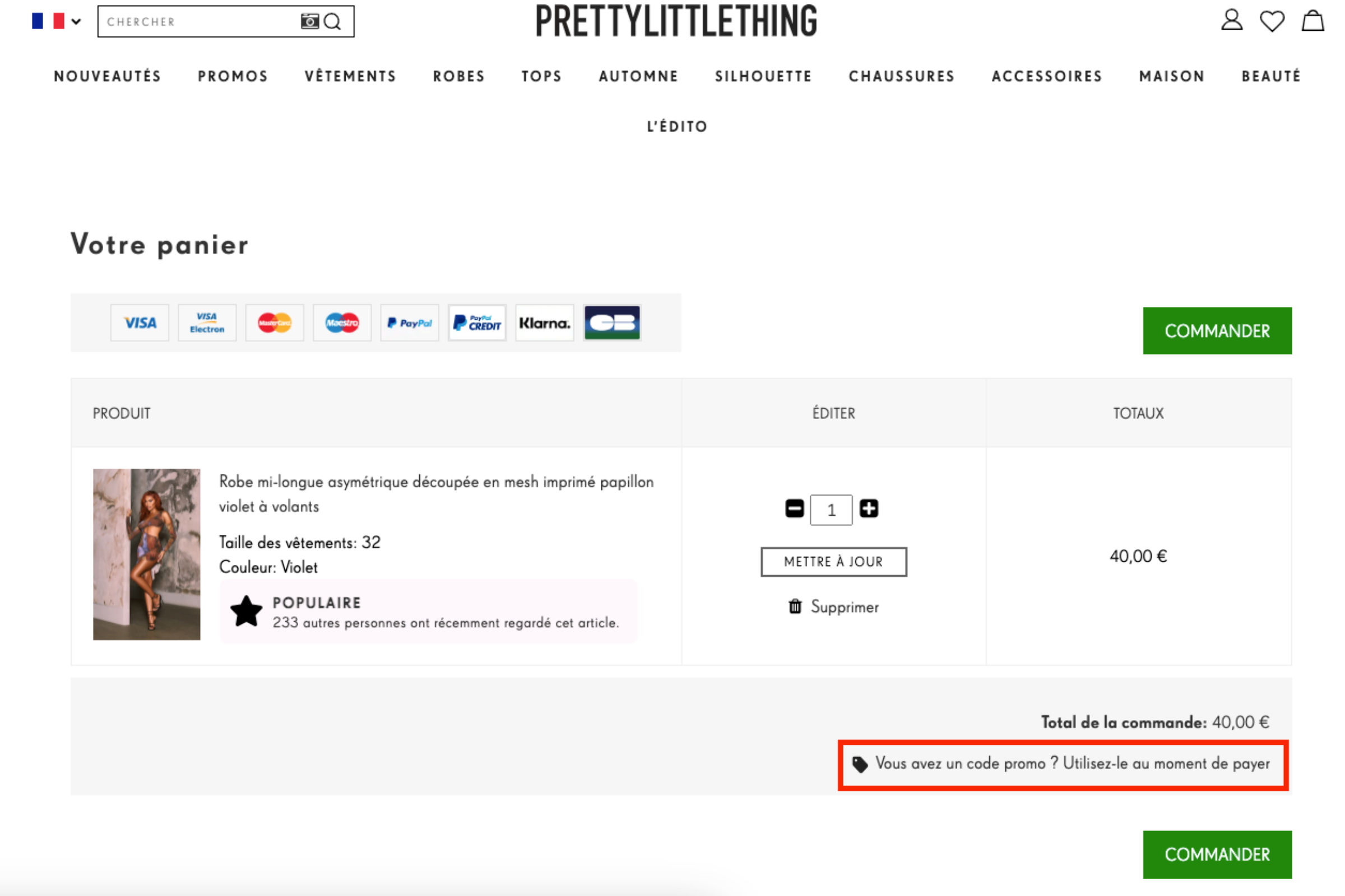 PrettyLittleThing code promo