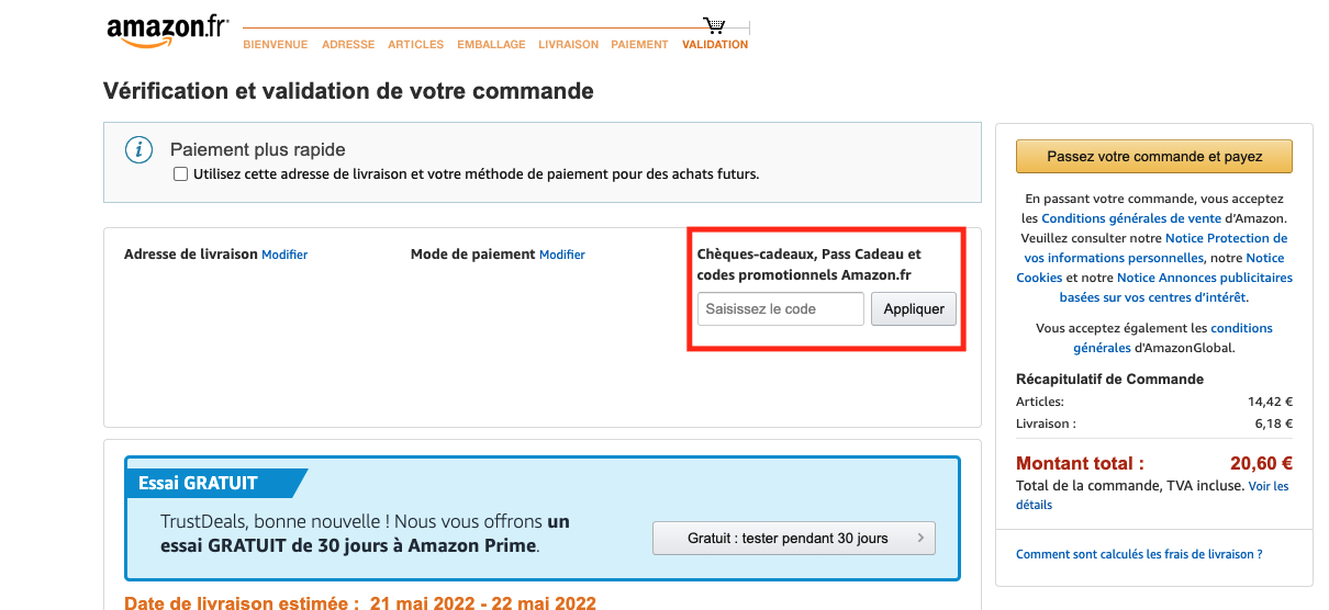 Amazon code promo
