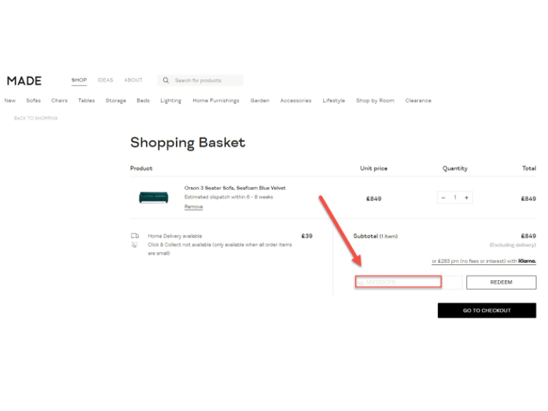 Made.com code promo